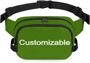 Customizable Waist Pack Bag, Hip Bum Bag with Adjustable Strap for Outdoors, Perfect for Traveling, Hiking, Running