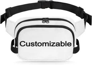 Customizable Waist Pack Bag, Hip Bum Bag with Adjustable Strap for Outdoors, Perfect for Traveling, Hiking, Running