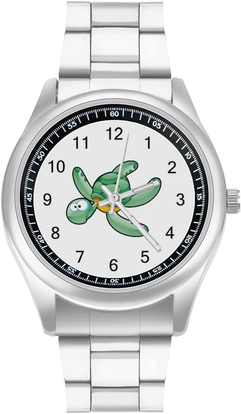 Cute Cartoon Turtle Fashion Classic Wrist Watches for Men Casual Business Dress Watch Gifts