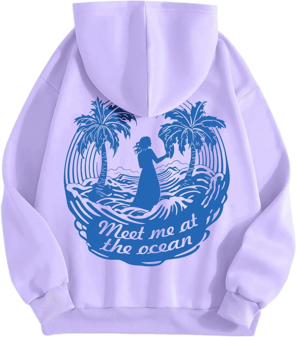 Cute Hoodies Womens Pink Graphic Oversized Hoodies Letter Print Casual Long Sleeve Drawstring Pullover Tops