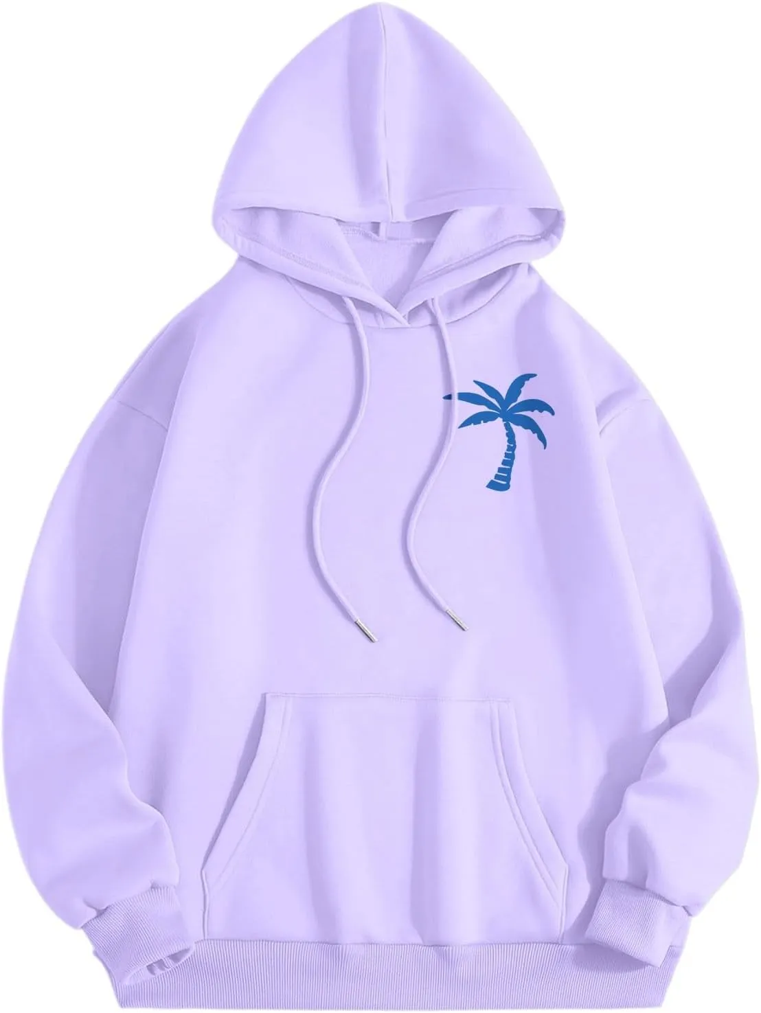 Cute Hoodies Womens Pink Graphic Oversized Hoodies Letter Print Casual Long Sleeve Drawstring Pullover Tops