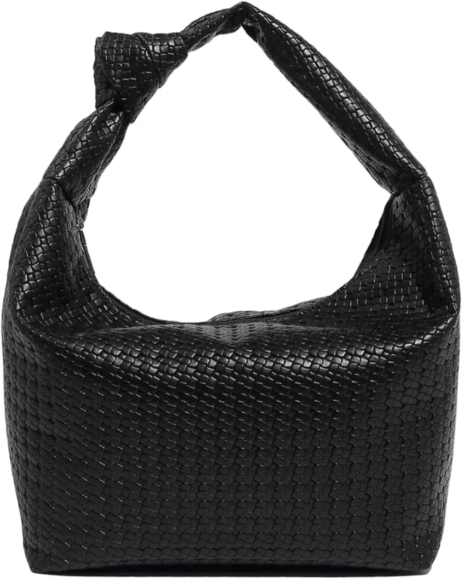 Cute Purse Woven Mini Purses Going Out Y2K Leather Shoulder Bag Everyday Vintage Handbag Aesthetic Purses