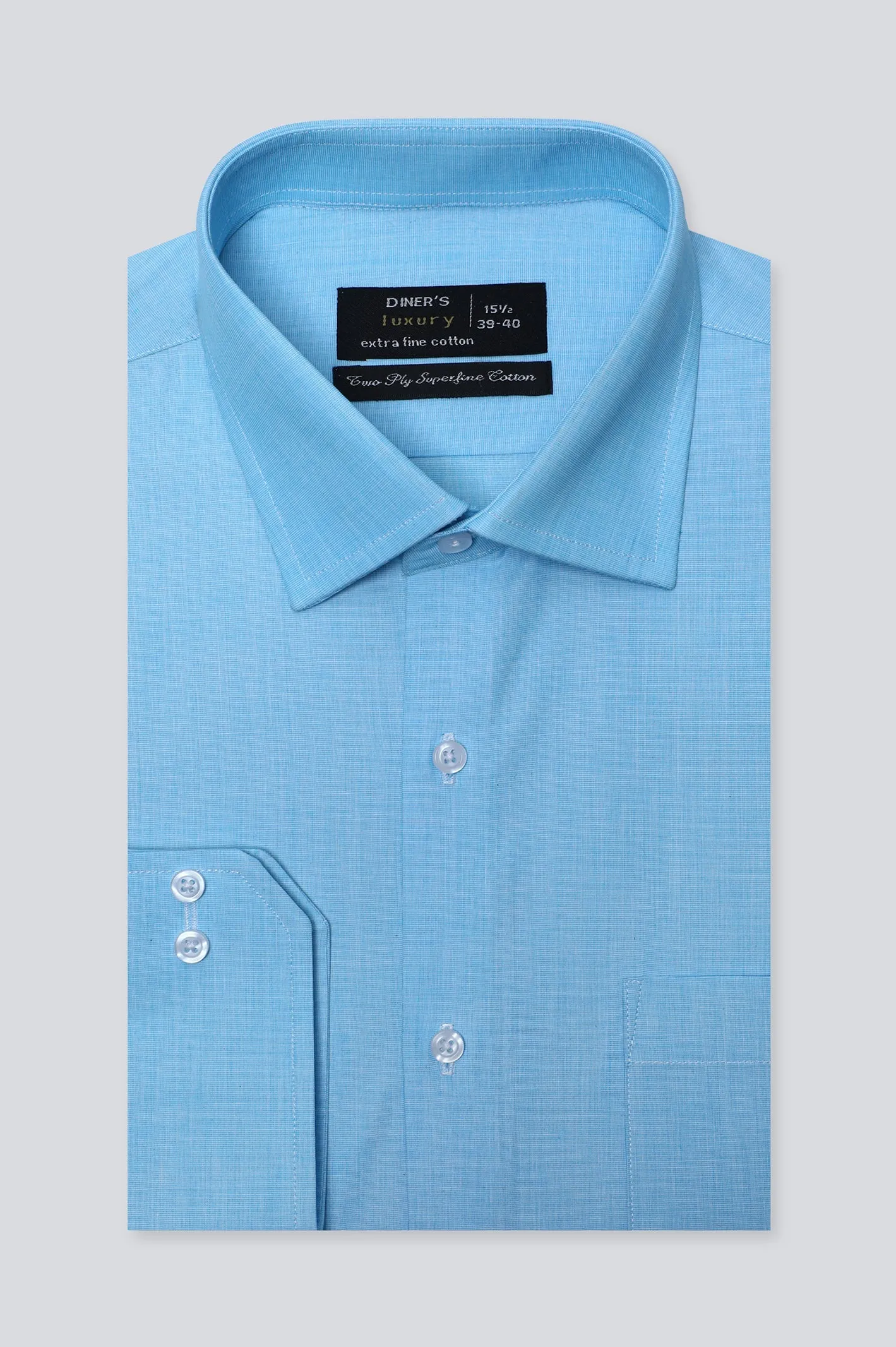 Cyan Texture Formal Shirt