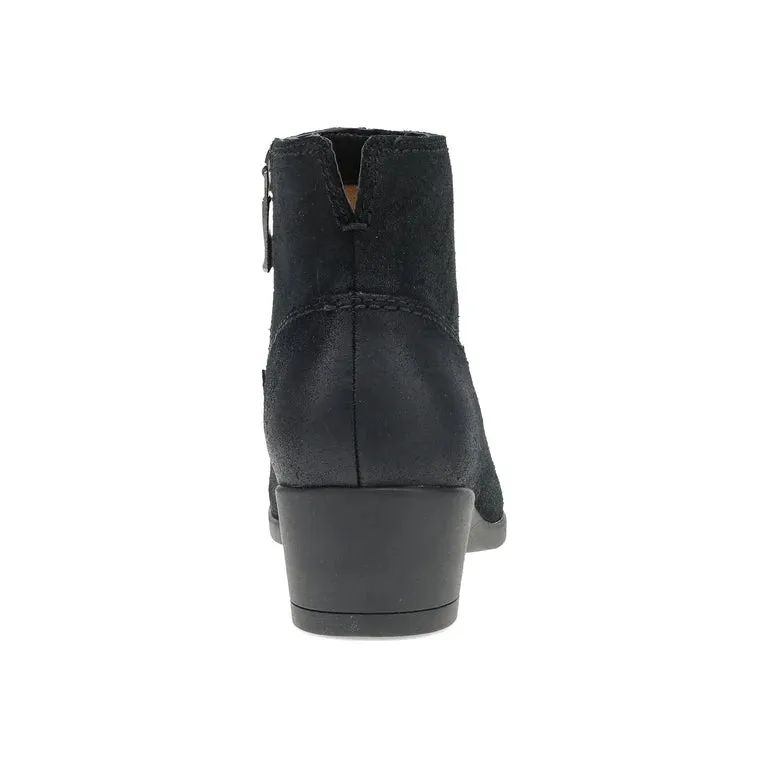 Dansko Women's Carmella Suede Heeled Boot in Black