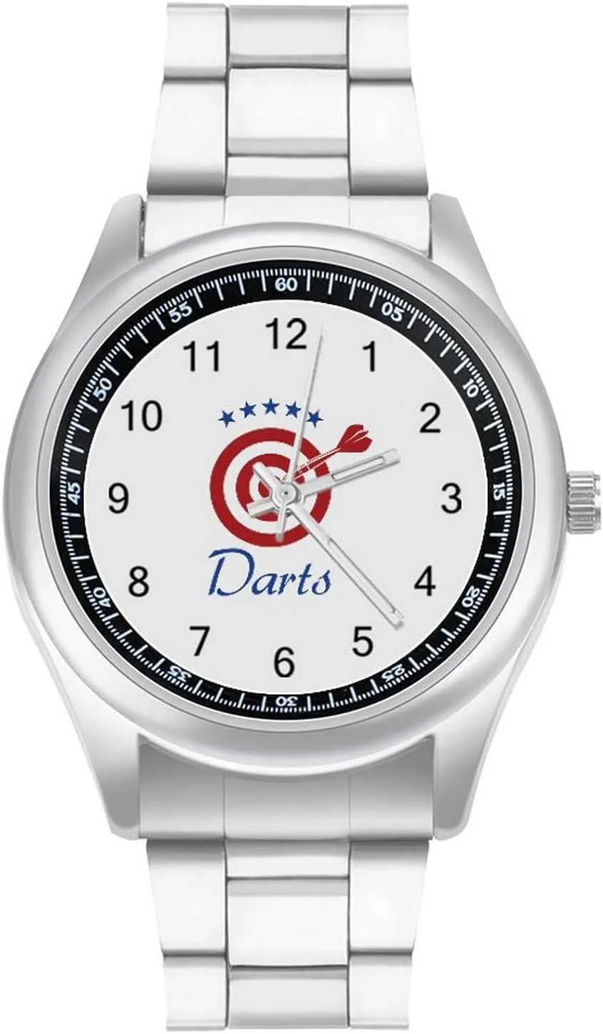 Darts Board Logo Fashion Classic Wrist Watches for Men Casual Business Dress Watch Unisex
