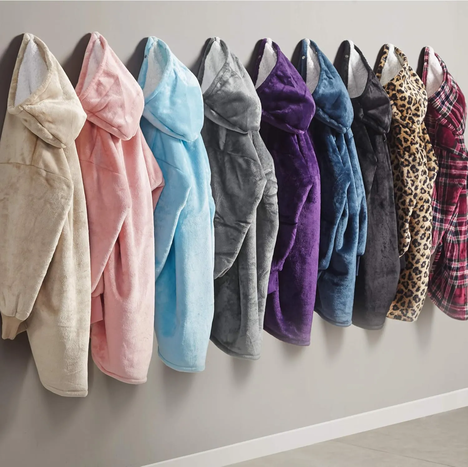 Degrees of Comfort Wearable Blanket Hoodie for Adults Women & Men - Cozy Warm, One Size Fits All