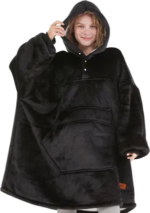 Degrees of Comfort Wearable Blanket Hoodie for Adults Women & Men - Cozy Warm, One Size Fits All