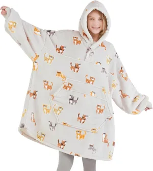 Degrees of Comfort Wearable Blanket Hoodie for Adults Women & Men - Cozy Warm, One Size Fits All