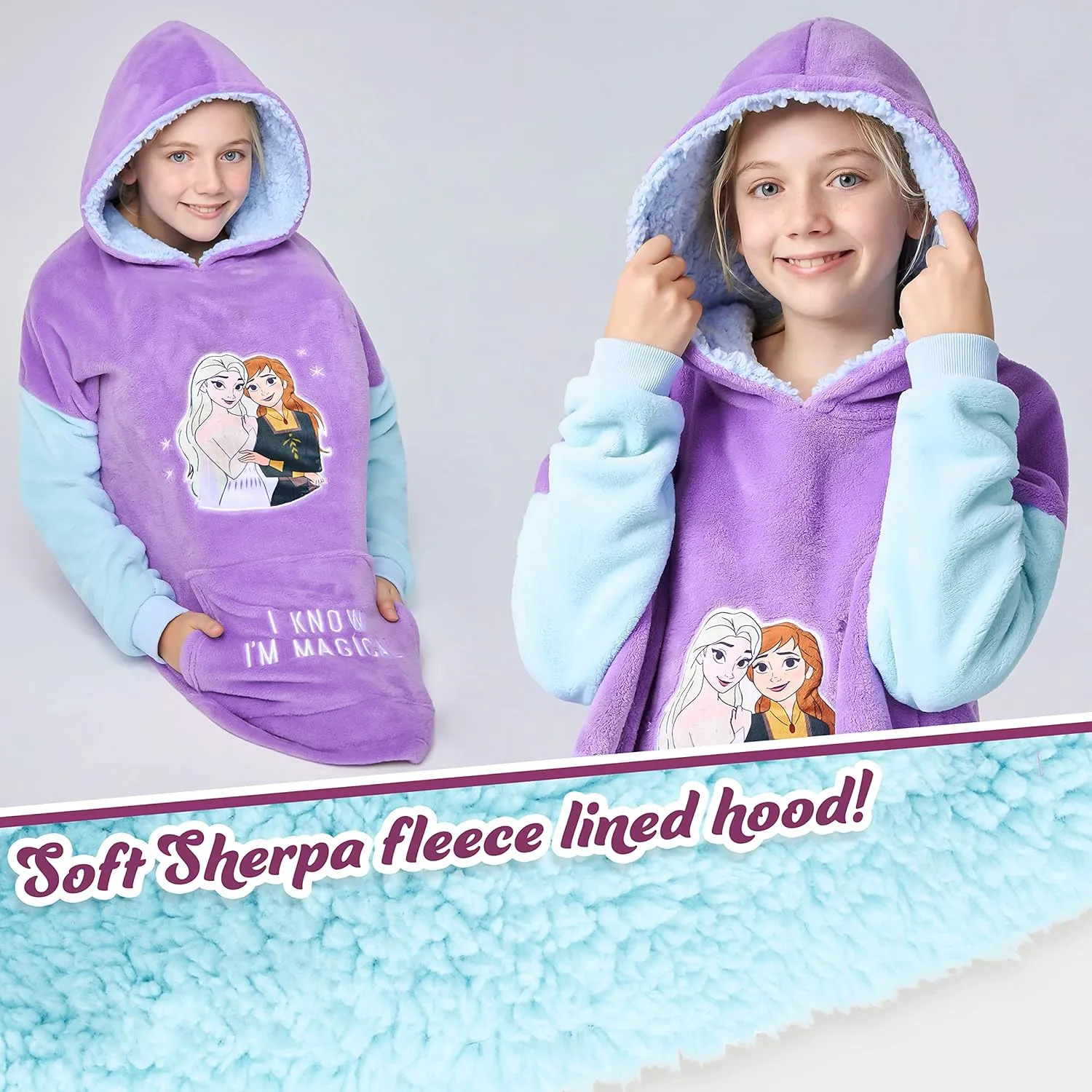 Disney Stitch Fleece Hoodie Blanket for Kids and Teenagers - One Size Fluffy Oversized Hoodie - Stitch Gifts