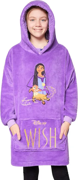 Disney Stitch Fleece Hoodie Blanket for Kids and Teenagers - One Size Fluffy Oversized Hoodie - Stitch Gifts