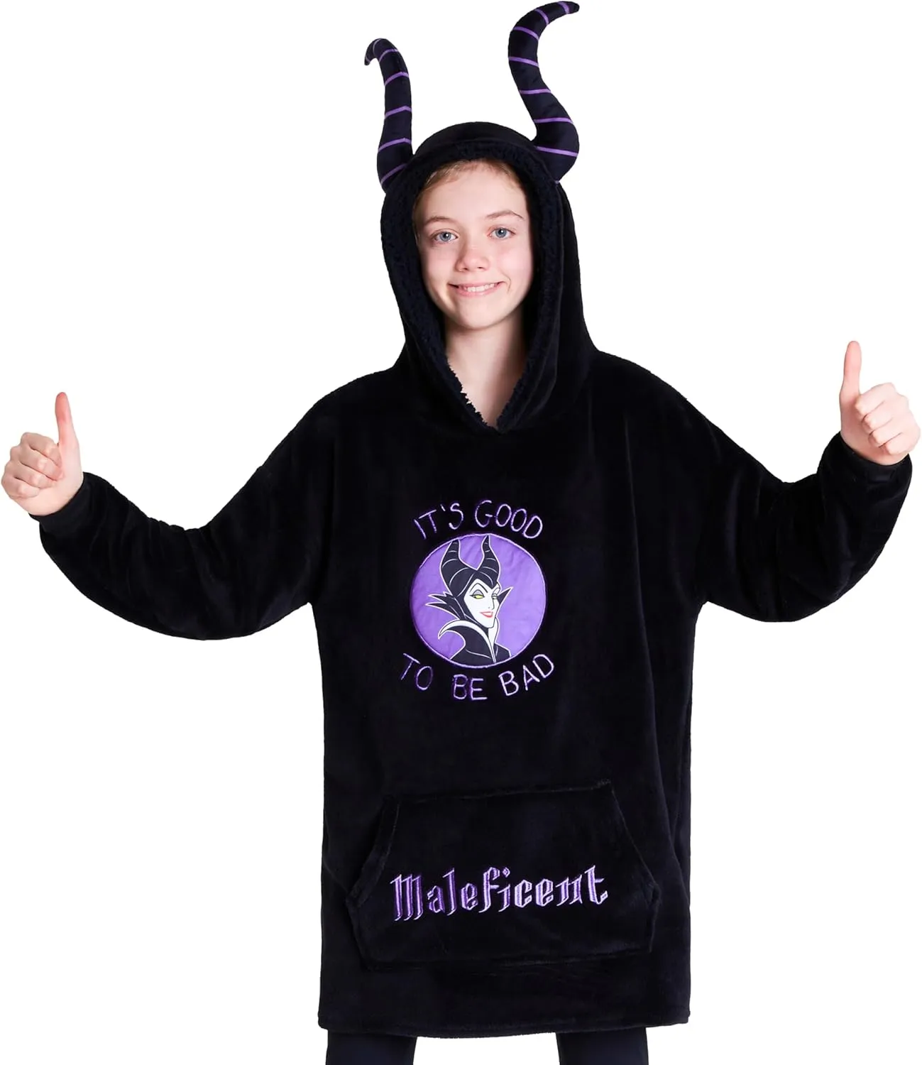 Disney Stitch Fleece Hoodie Blanket for Kids and Teenagers - One Size Fluffy Oversized Hoodie - Stitch Gifts