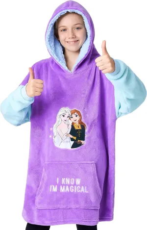 Disney Stitch Fleece Hoodie Blanket for Kids and Teenagers - One Size Fluffy Oversized Hoodie - Stitch Gifts