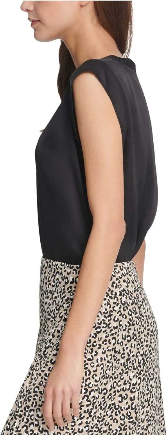 DKNY Womens Satin Ruffled Skirt