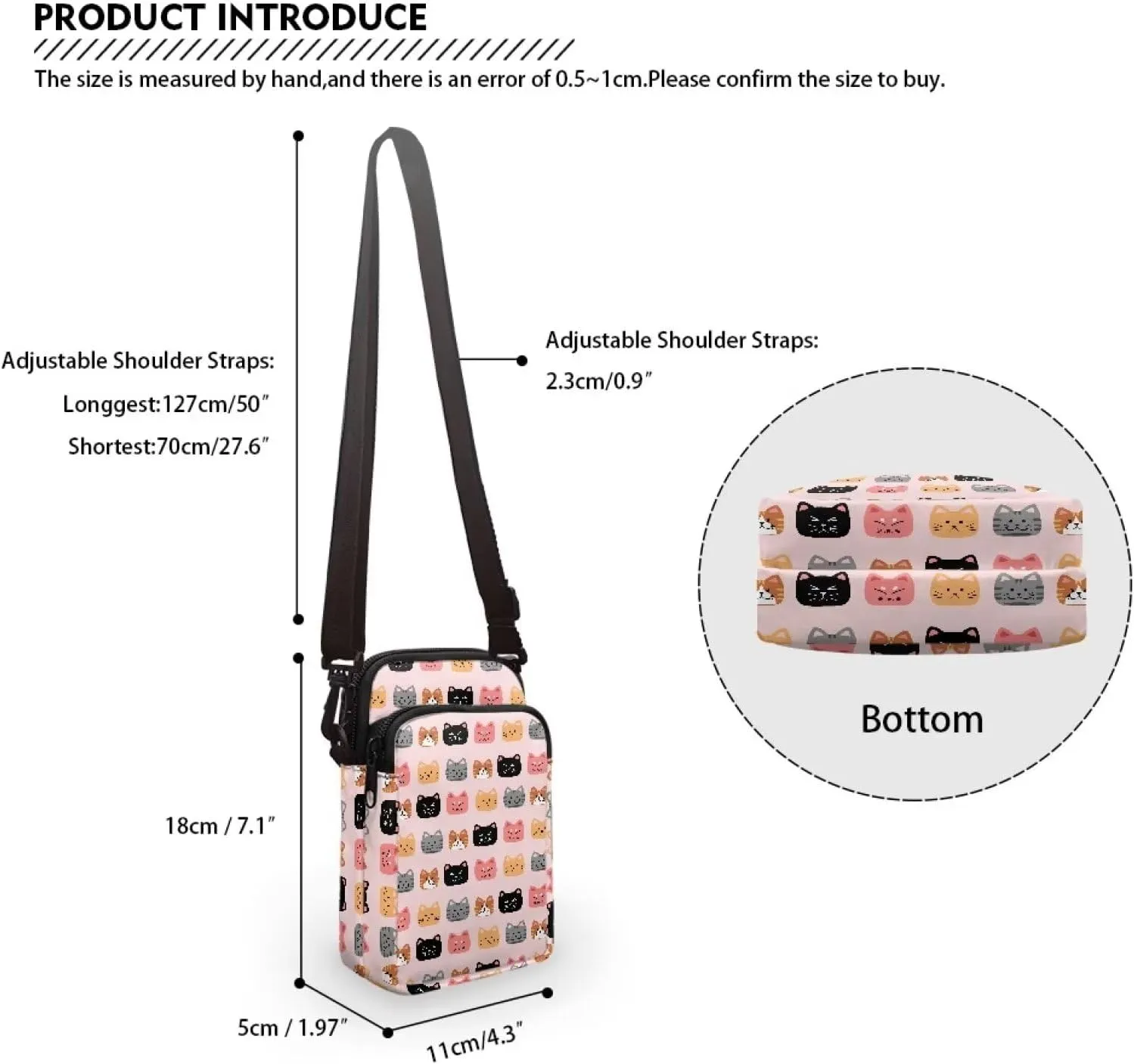 Dolyues Small Crossbody Bags for Women Mini Cell Phone Purse Lightweight Satchel Messenger Bag Travel Pouch Shoulder Bag