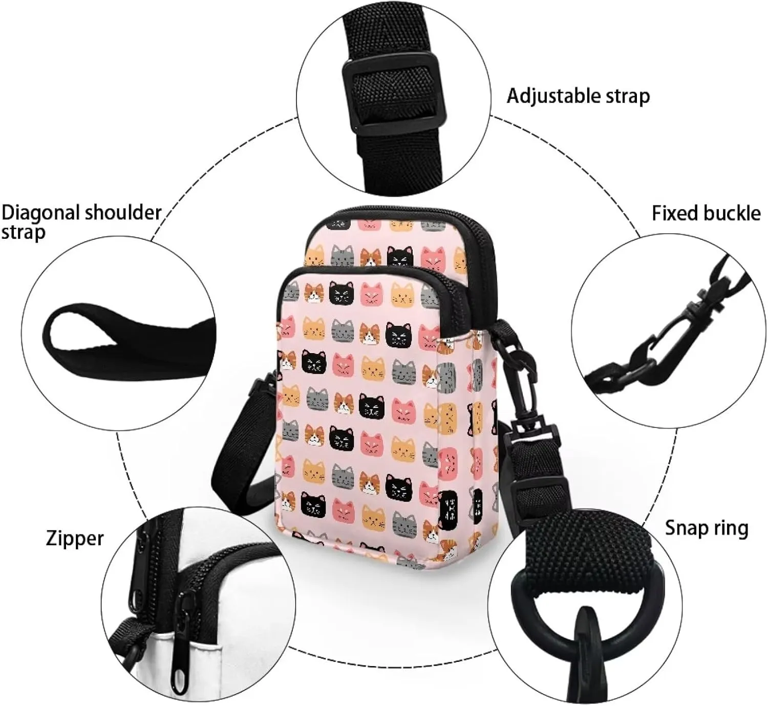 Dolyues Small Crossbody Bags for Women Mini Cell Phone Purse Lightweight Satchel Messenger Bag Travel Pouch Shoulder Bag