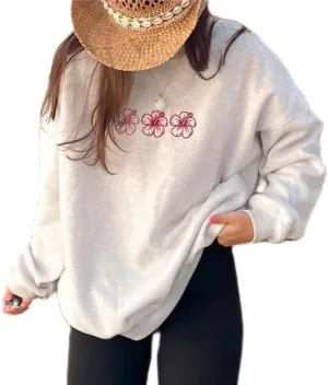 DSORVICD Women Cute Graphic Sweatshirt Y2k Oversized Long Sleeve Pullover Casual Loose Fit Hoodies Teen Girls Streetwear