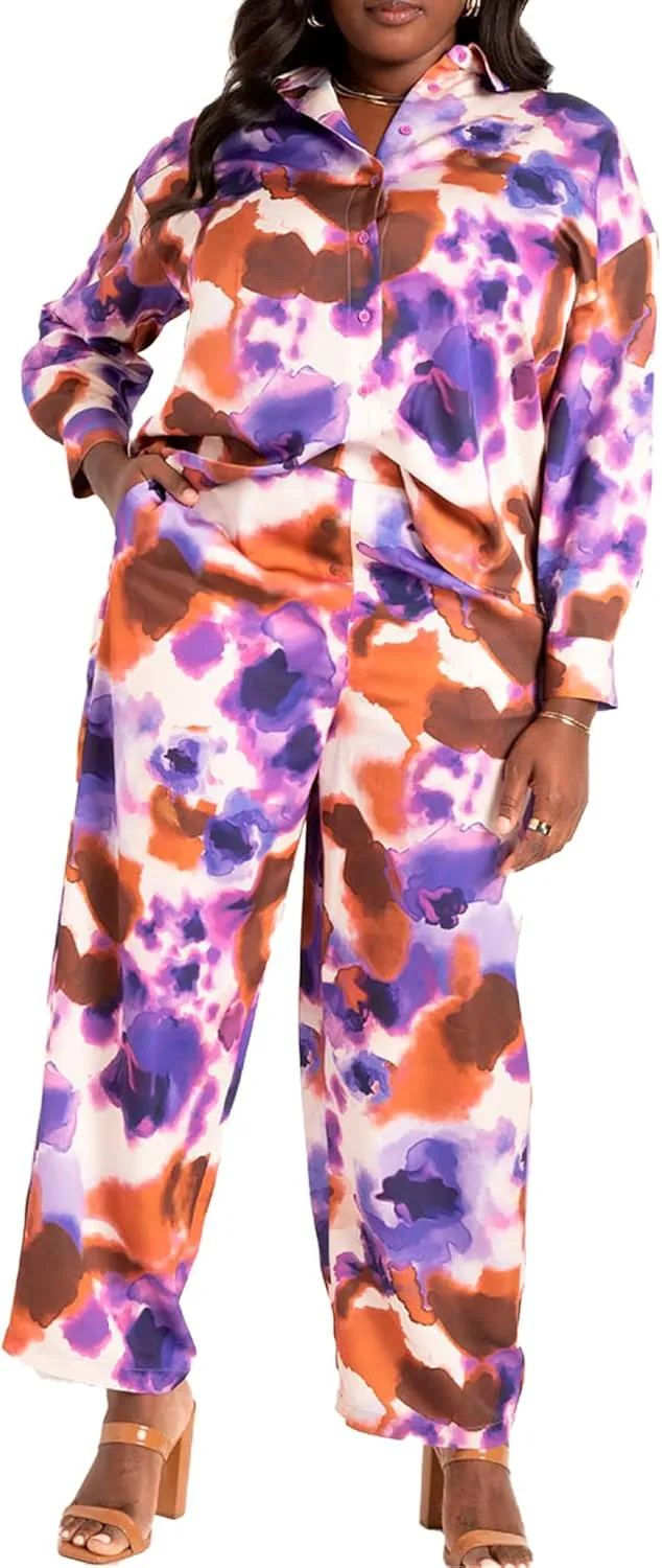 ellos Women's Plus Size Blouson Sleeve Empire Midi Dress
