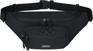 Fanny Packs for Women Men, Small Travel Fanny Pack Lightweight Crossbody Waist Bag Large Capacity, Water Resistant Belt Bags with Adjustable Strap for Hiking, Cycling (Black)