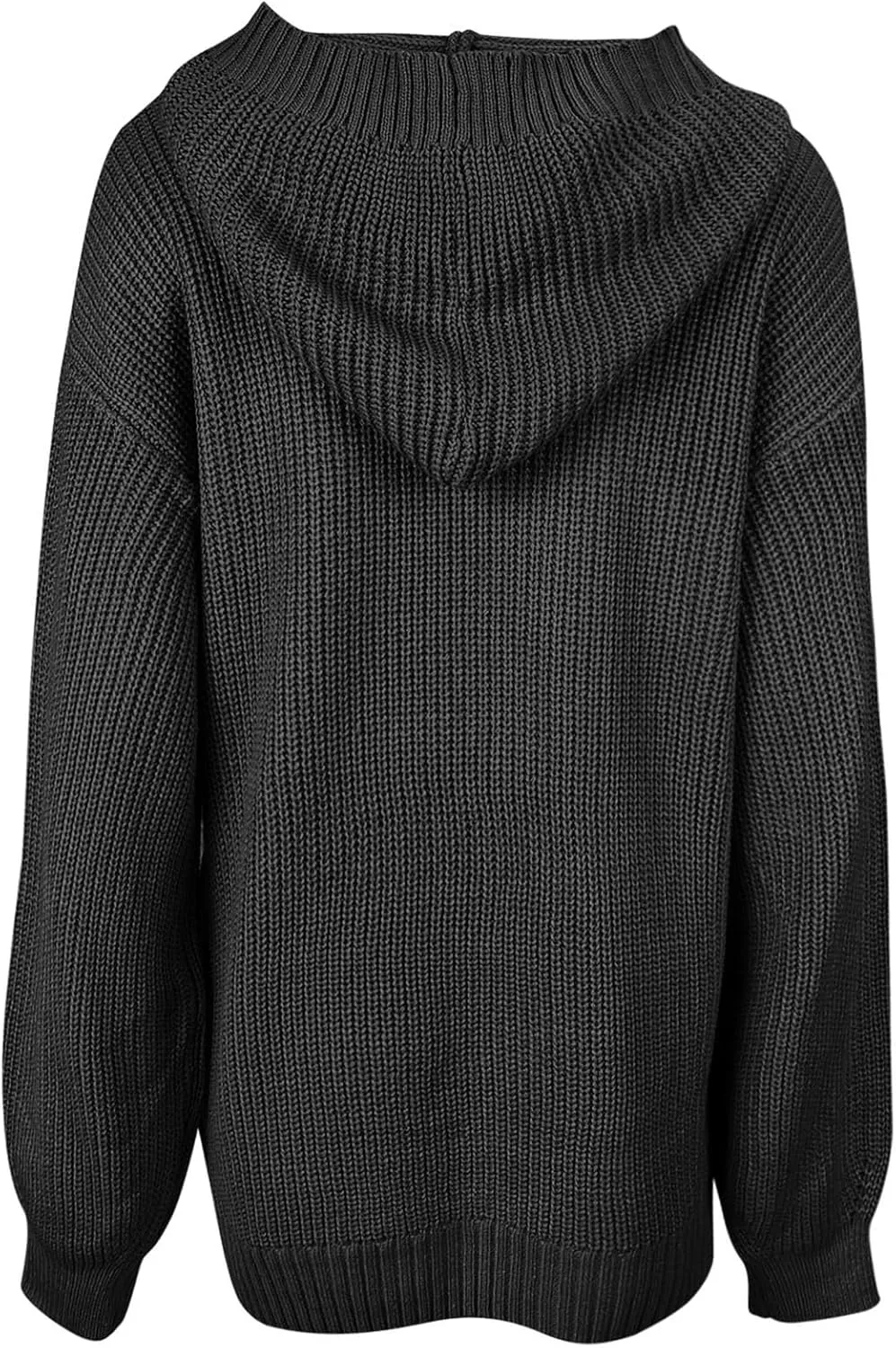 Fanway&EC Women's Casual Long Sleeve Sweater Oversized Hoodie Knit Pullover Tops with Front Pocket