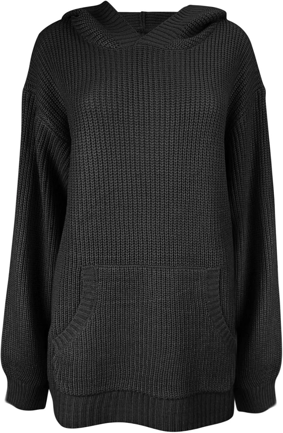 Fanway&EC Women's Casual Long Sleeve Sweater Oversized Hoodie Knit Pullover Tops with Front Pocket