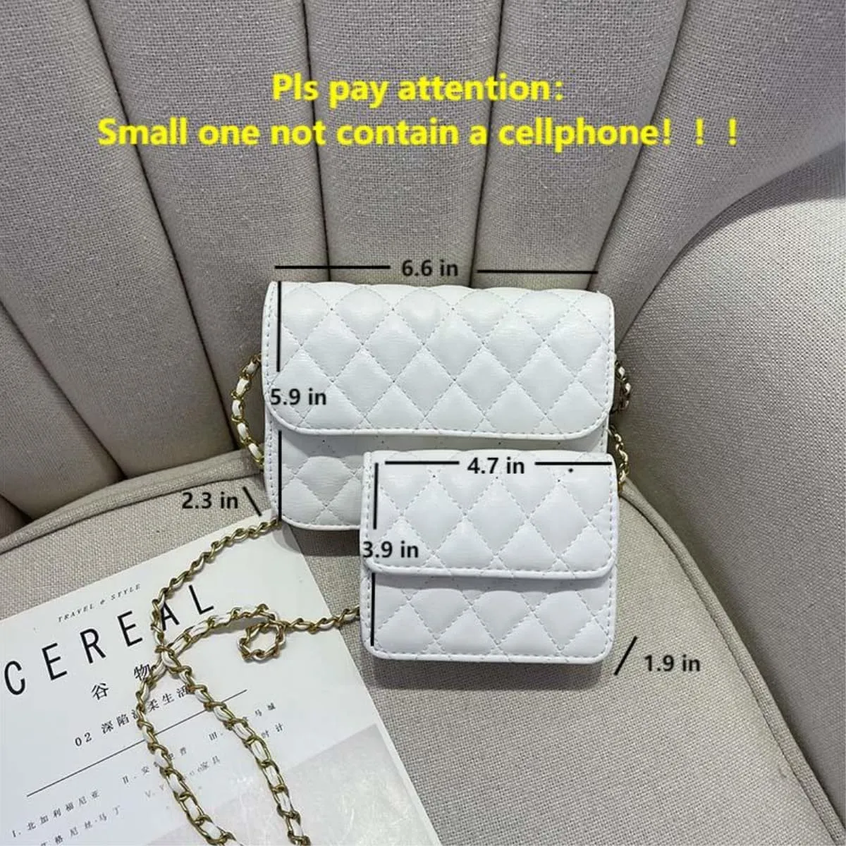 Fashionable Mini Belt Bag - Waist Bag for Women, Trendy Y2k Accessories (White, Large)
