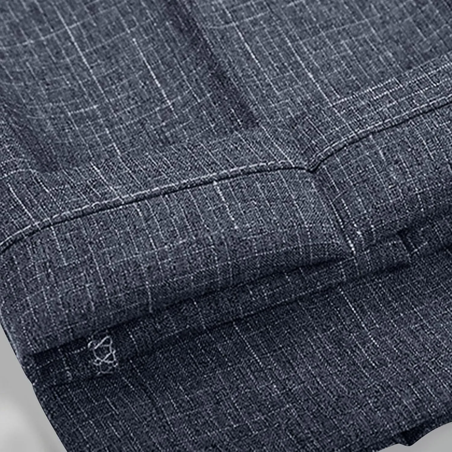 Finelylove Men's Linen Dress Pants Pleated Front Vintage Dress Pants Flex Twill Chino Pants Regular Fit Straight Leg