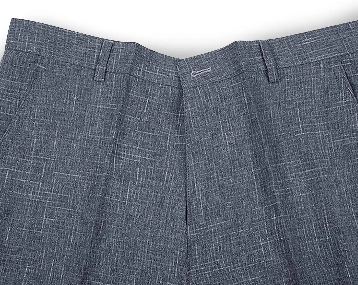 Finelylove Men's Linen Dress Pants Pleated Front Vintage Dress Pants Flex Twill Chino Pants Regular Fit Straight Leg