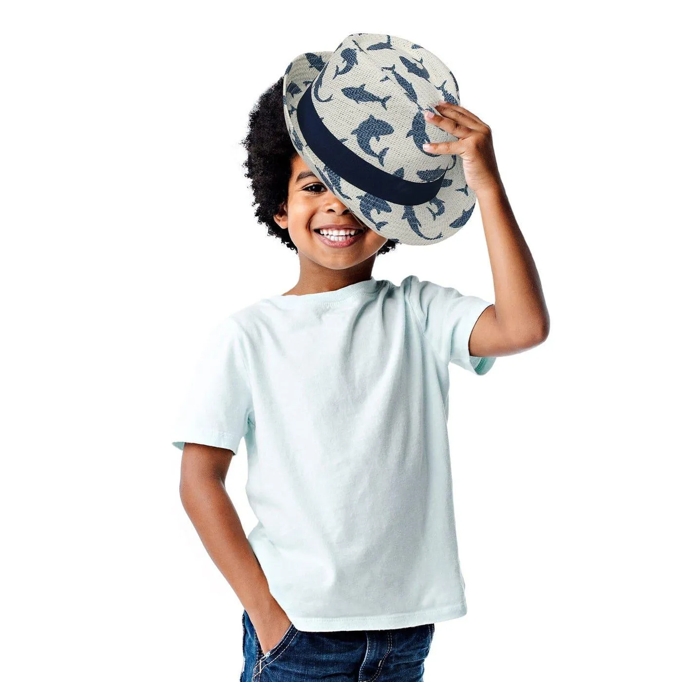 Flapjack Kids Fedora Hat - Shark - Large
