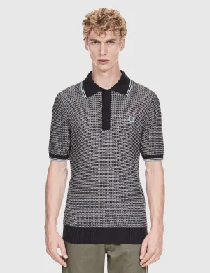 Fred Perry Texture Knit Shirt - Navy
