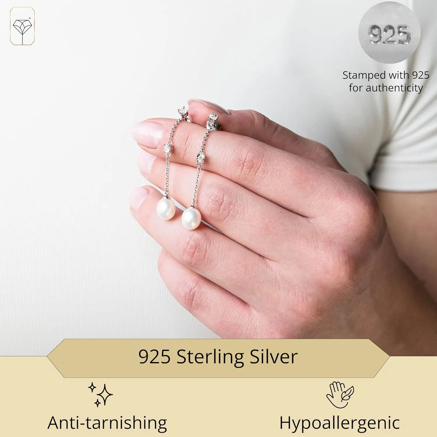 Freshwater Pearl Earrings for Women in Sterling Silver | Sterling Silver Pearl Earrings in Various Styles by MAX   STONE