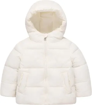 Girls Boys Down Cotton Padded Jackets Autumn Winter Kids Cotton Thicken Warm Coat Unisex Hooded 5t Jacket Girls Winter