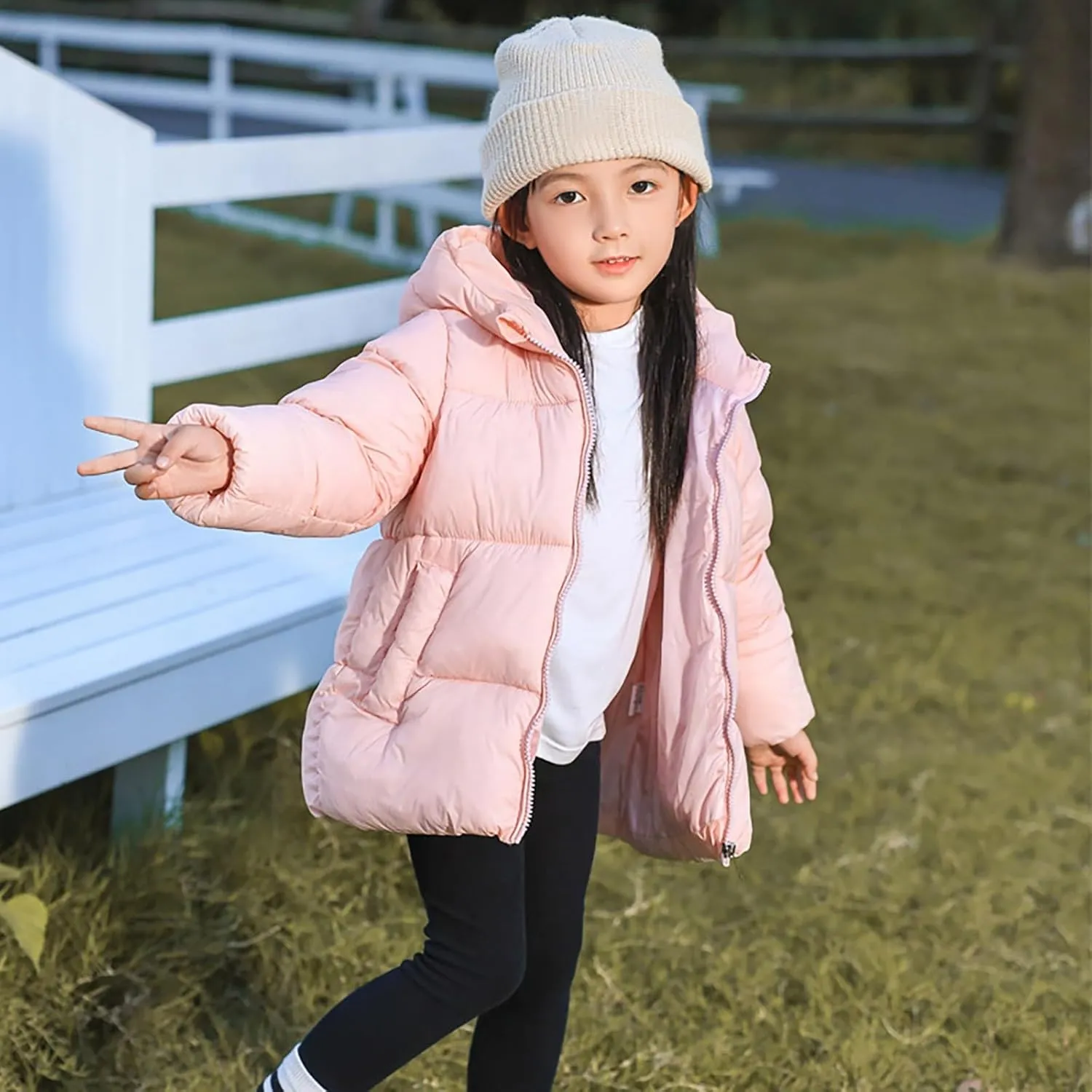 Girls Boys Down Cotton Padded Jackets Autumn Winter Kids Cotton Thicken Warm Coat Unisex Hooded 5t Jacket Girls Winter