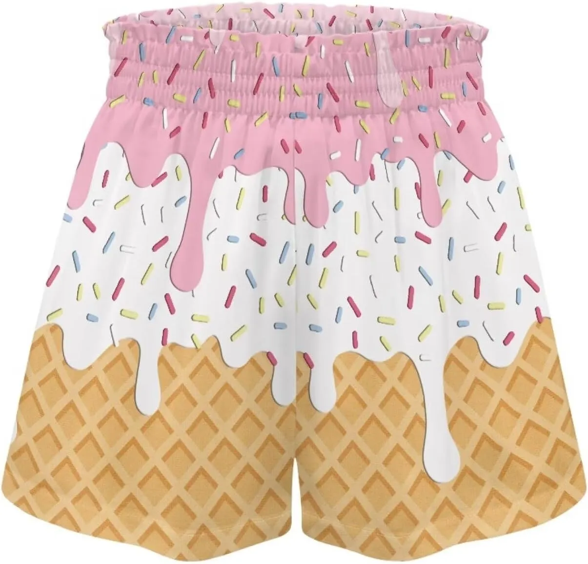 Girls Shorts 3-16Y Kids Athletic Shorts High Waist Summer Shorts Novelty Graphic Dance Shorts with Pockets