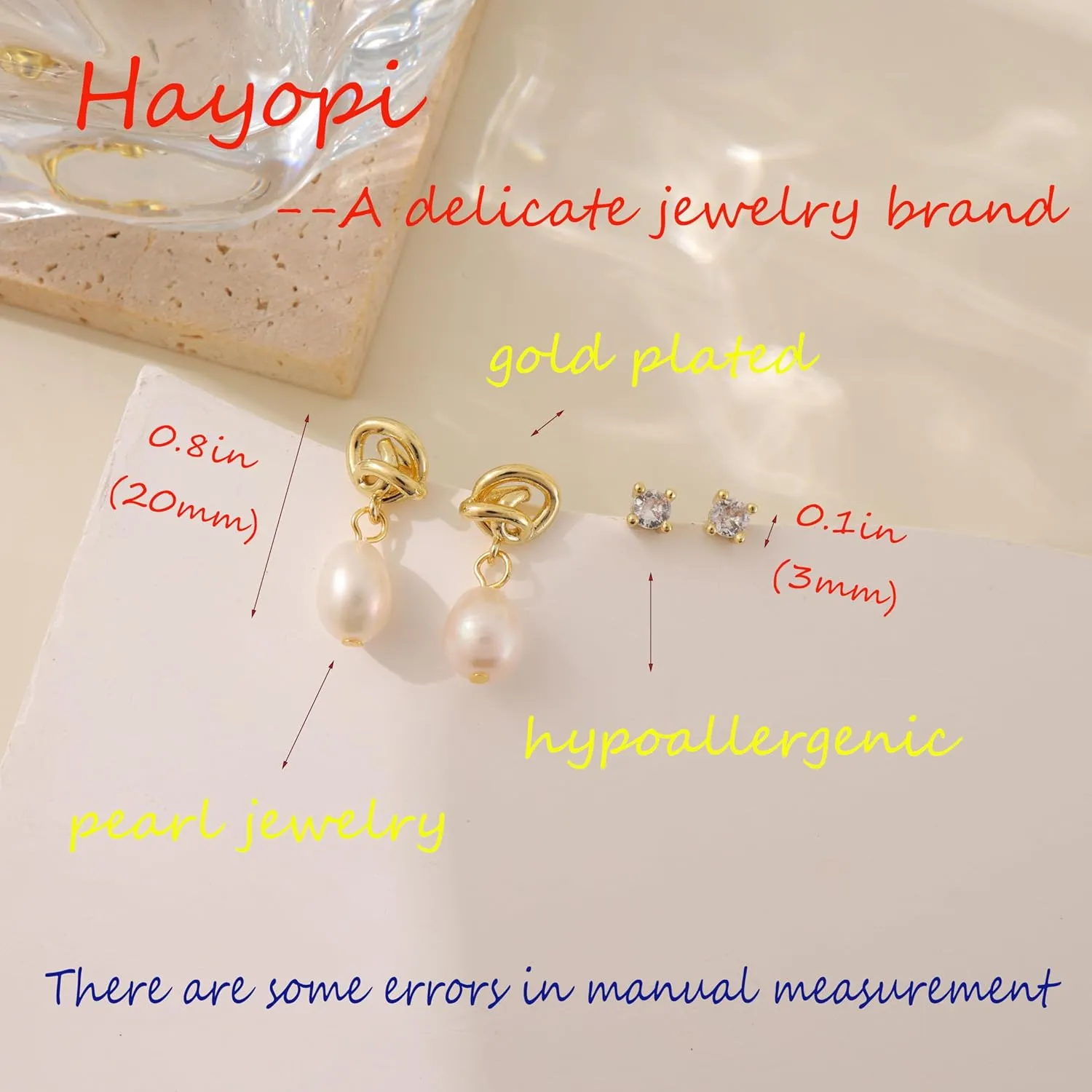 Gold Earrings for Women,14k Gold Plated Pearl Drop Earring Dainty Gold Bridal Prom Earrings Small Cute Stud Earring Wedding Dangle Earrings for Women Trendy Prom Bride Jewelry Gifts