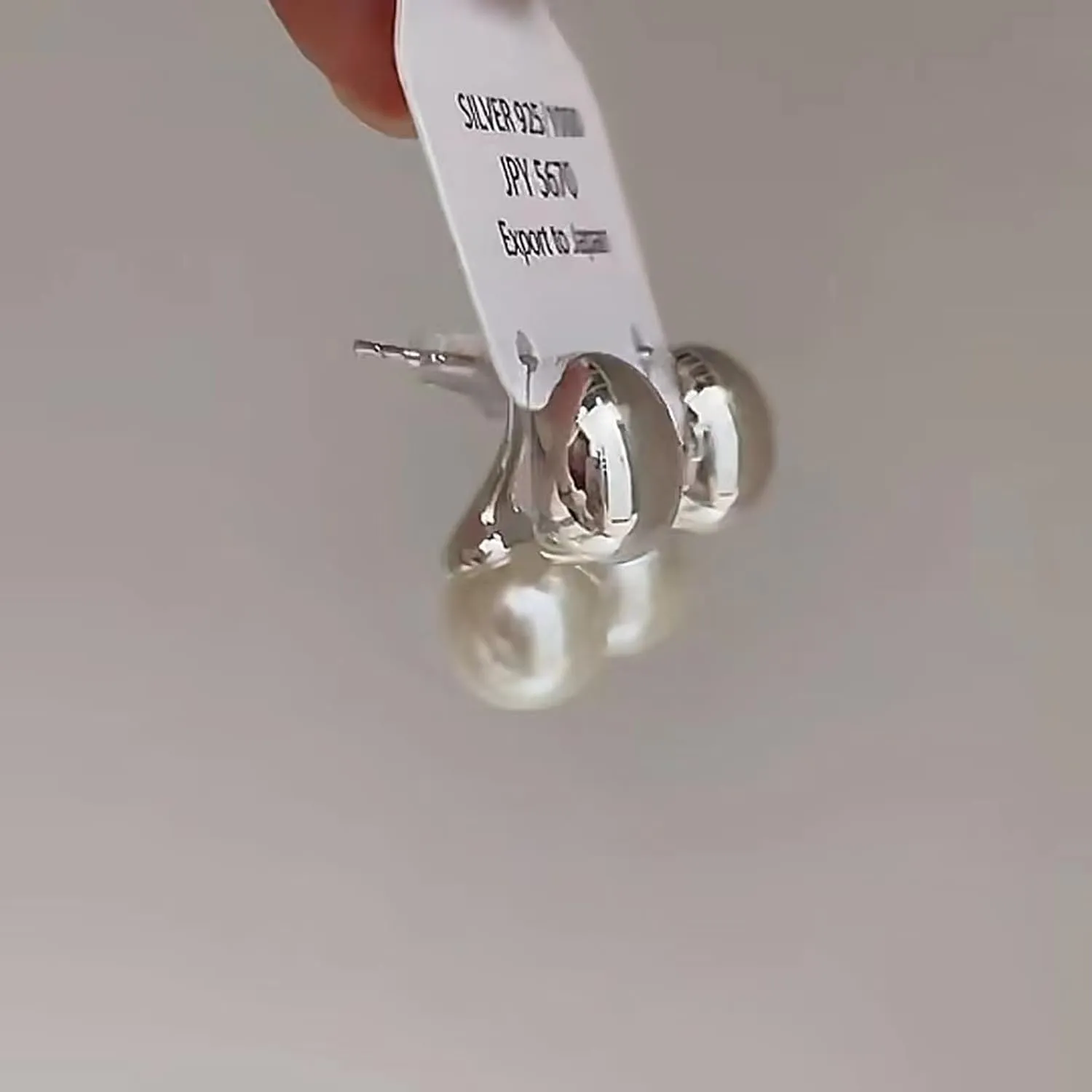 Gold Pearl Drop Earrings for Women - Simple Statement Pearl Earrings Stud Bridal Small Drop Earrings