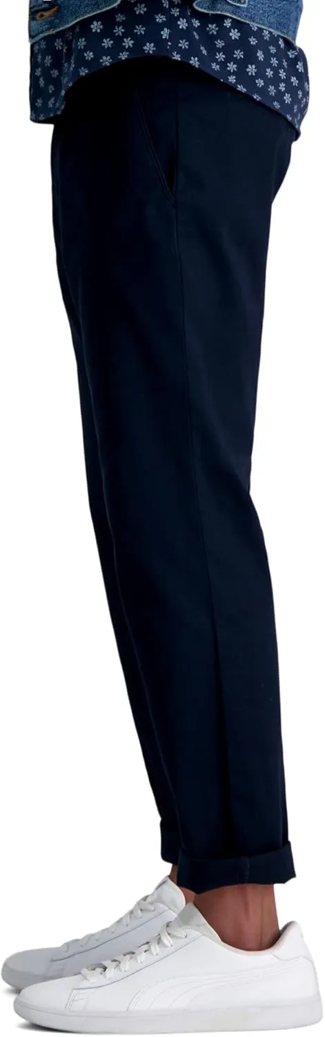 Haggar Men's Life Khaki Comfort Flat Front Slim Fit Chino Pant