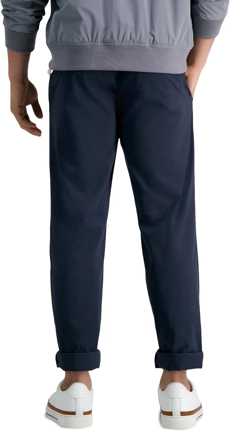 Haggar Men's Life Khaki Comfort Flat Front Slim Fit Chino Pant