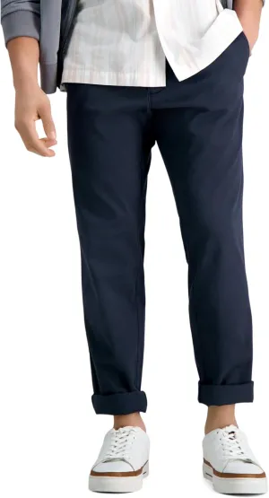 Haggar Men's Life Khaki Comfort Flat Front Slim Fit Chino Pant