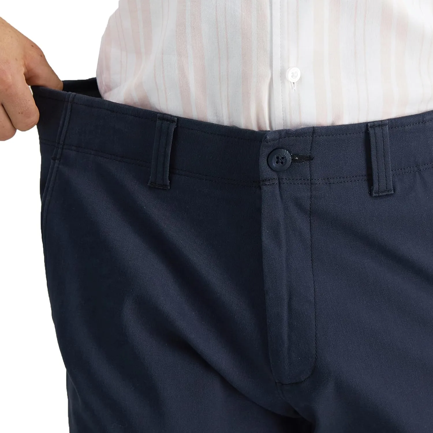 Haggar Men's Life Khaki Comfort Flat Front Slim Fit Chino Pant