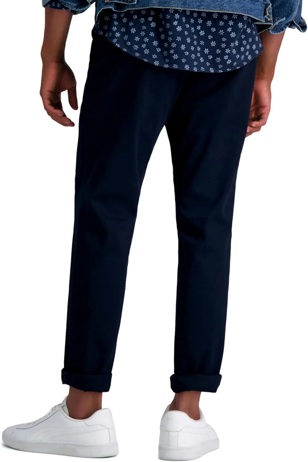 Haggar Men's Life Khaki Comfort Flat Front Slim Fit Chino Pant
