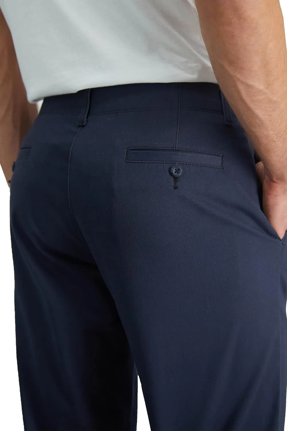 Haggar Men's Life Khaki Comfort Flat Front Straight Fit Chino Pant