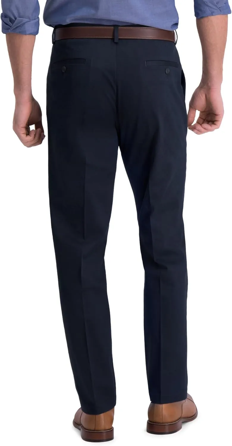 Haggar Men's Life Khaki Comfort Flat Front Straight Fit Chino Pant