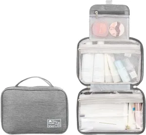 Hanging Travel Toiletry Bag for Men,10 X 6.5 Inch Makeup Bag,Foldable Portable Large Capacity Travel Toiletries Bag with Compartment,Waterproof Travel Cosmetic Bag,Travel Essentials