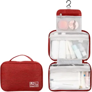 Hanging Travel Toiletry Bag for Men,10" X 6.5" Makeup Bag Organizer,Large Capacity Portable Foldable Toiletries Travel Bag with Compartment,Waterproof Travel Cosmetic Bag,Travel Accessories