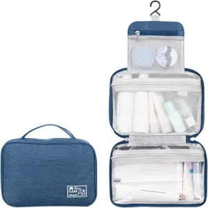 Hanging Travel Toiletry Bag for Women,10" X 6.5" Makeup Bag,Foldable Large Capacity Portable Travel Toiletries Bag with Compartment,Water-Resistant Cosmetic Travel Bag,Travel Accessories