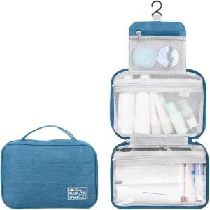 Hanging Travel Toiletry Bag,10 X 6.5 Inch Makeup Bag Large,Foldable Large Capacity Portable Toiletries Travel Bag with Compartment,Waterproof Cosmetic Travel Bag,Travel Accessories