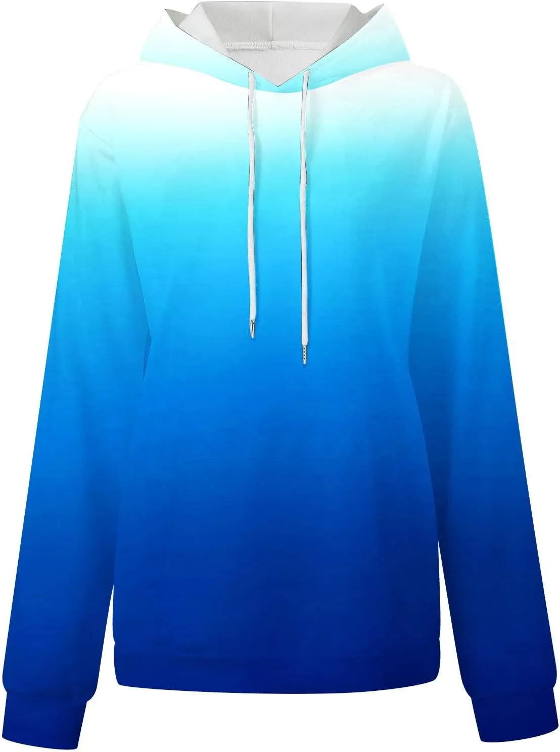 Hoodies for Women 2024 Y2K Gradient Oversized Sweatshirt Trendy Casual Drawstring Hooded Pullover with Pockets