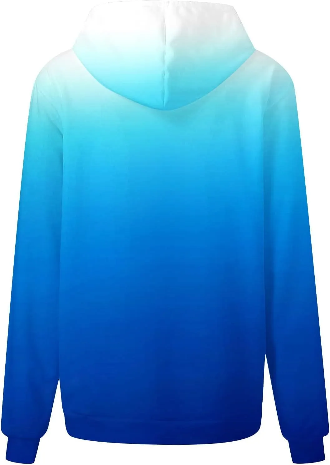 Hoodies for Women 2024 Y2K Gradient Oversized Sweatshirt Trendy Casual Drawstring Hooded Pullover with Pockets