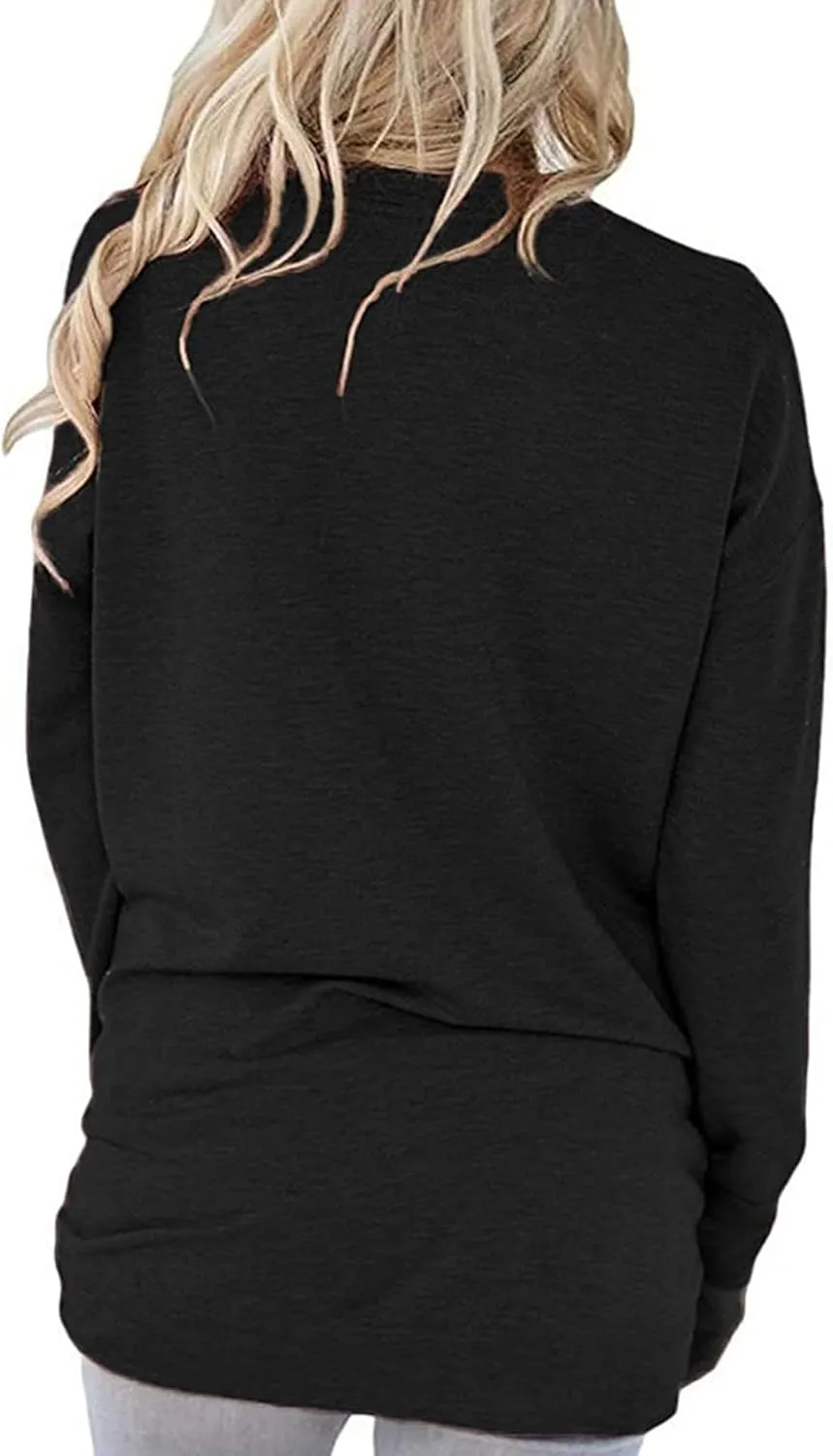 Hount Womens Casual Loose Fit Shirts Long Sleeve Comfy T-Shirts Pullover Sweatshirts With Pockets