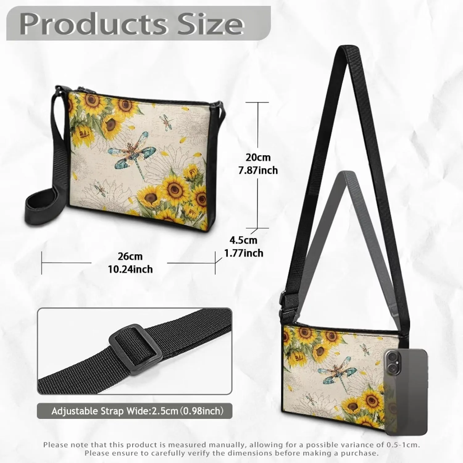 HUGS IDEA Messenger Bag for Women Crossbody Purse for Work Shoulder Handbags with Shoulder Strap
